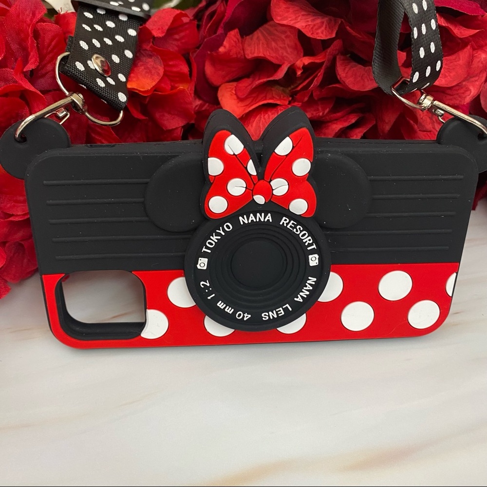 3D Minnie Mouse iPhone Case with Crossbody Strap - Picture 9 of 16